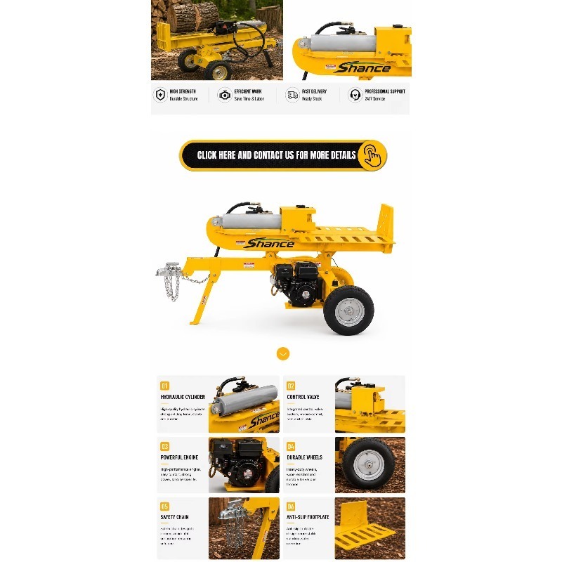 Elektrikli Hidrolik Odun Yarma - Heavy Equipment Processor incelemesi ve fiyatı
